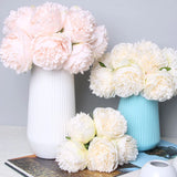 5 Artificial Peony Flower Heads Wedding Party Christmas DIY Decor