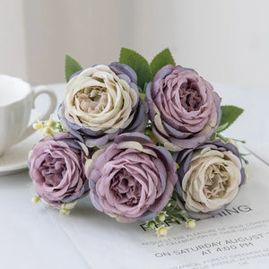5 Peony Artificial Flowers for Home Floral Decoration DIY