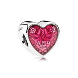 5 Heart Charms Safety Buckle Bead Charm Collection