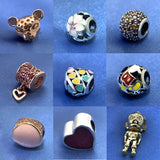 5 Heart Charms Safety Buckle Bead Charm Collection