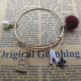 Adjustable Beauty Girl Women Sea Ins Style Charms Bangle Bracelets