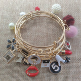 Adjustable Beauty Girl Women Sea Ins Style Charms Bangle Bracelets