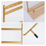 Earrings Holder Jewelry Organizer Display Stand with Wooden Base