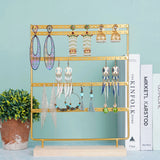 Earrings Holder Jewelry Organizer Display Stand with Wooden Base