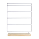 Earrings Holder Jewelry Organizer Display Stand with Wooden Base