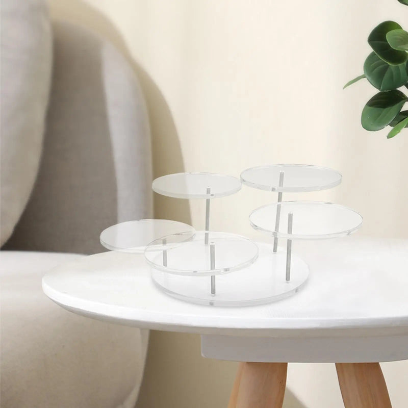 Acrylic Round Jewelry Display Stand Holder Organiser Show Rack