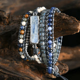 5-Layer Stone Leather Wrap Bracelet for Women