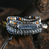5-Layer Stone Leather Wrap Bracelet for Women
