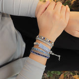 5-Layer Stone Leather Wrap Bracelet for Women