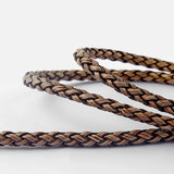 5M Braided PU Round Leather Cord DIY Jewelry Making Supplies