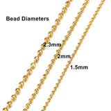 5M/L Copper Faced Ball Bead Chains for DIY Jewelry Making