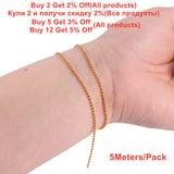 5M/L Copper Faced Ball Bead Chains for DIY Jewelry Making