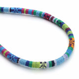 6mm Round Cotton Cord in 5 Ethnic Rope Textile Colors - DIY Bracelets Making