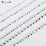 5m Stainless Steel Ball Beads Chains Jewelry Making DIY Necklace Findings