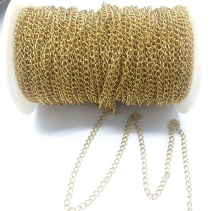 5m Hot Plated 3mm Stainless Steel Chain for Jewelry Making