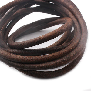 5M 5mm Soft Leather Cord Round Rope String DIY Jewelry Making Necklace Bracelet