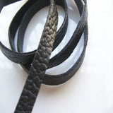 5M Embossed 10mm Flat Real Leather Cord Jewelry Findings