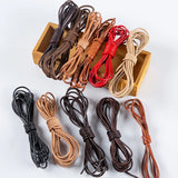 5m Leather Cord 3mm Round/Flat for Bracelets Necklace DIY Jewelry Making