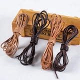 5m Leather Cord 3mm Round/Flat for Bracelets Necklace DIY Jewelry Making