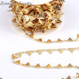 5M Heart Star Round Chains, DIY Jewelry Making Plated Brass Chain