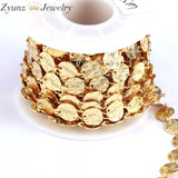 5M Heart Star Round Chains, DIY Jewelry Making Plated Brass Chain