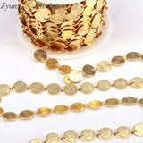 5M Heart Star Round Chains, DIY Jewelry Making Plated Brass Chain