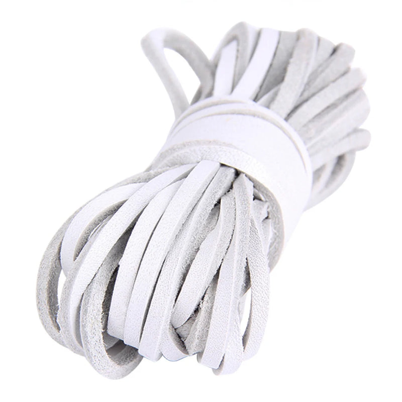 5m Flat Leather Cord Strip Ribbon for Bracelets