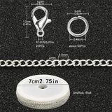5M Iron Necklace Chain w/ Clasps for Diy Jewelry Making