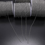 5m Stainless Steel Necklace Chains Bulk DIY Jewelry Findings Making Supplies