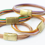 5M/2MM Colour Cow Leather Round Thong Cord DIY Bracelet Findings Rope String