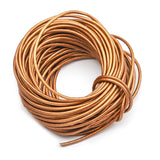 5M/2MM Colour Cow Leather Round Thong Cord DIY Bracelet Findings Rope String
