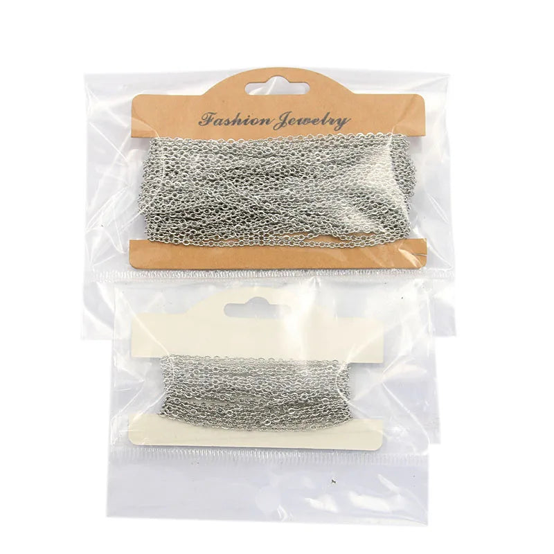 5M Stainless Steel Round Chain Necklace DIY Jewelry Making
