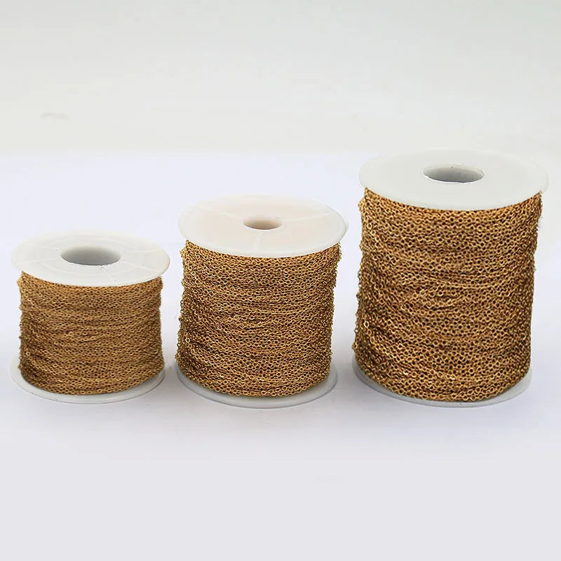 5M Stainless Steel Round Chain Necklace DIY Jewelry Making