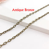 Iron Cross Chain 5m Lot DIY Necklace Lobster Clasp Jewelry Making Material