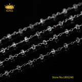 Gun Plating Wire Wrapped Abacus Beads Rosary Chains