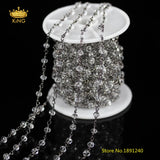 Gun Plating Wire Wrapped Abacus Beads Rosary Chains