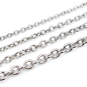 5m Stainless Steel Cross Necklace Chains for DIY Jewelry Making