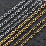 5m Stainless Steel Cross Necklace Chains Bulk for DIY Jewelry Making