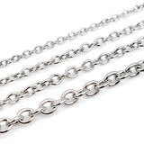 5m Stainless Steel Cross Necklace Chains for DIY Jewelry Making