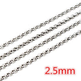 5 Meters Stainless Steel Plated BL O Style Necklace Chains DIY Jewelry Findings