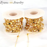 5m Shell Pearl Star/Heart Rosary Brass Chain