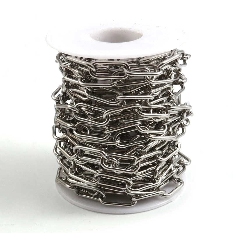5m Stainless Steel Link Cable Chain Multicolor DIY Jewelry Findings