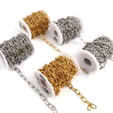 5m Stainless Steel Link Cable Chain Multicolor DIY Jewelry Findings