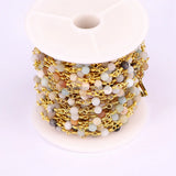 5 Meters Amazonite Round Beads Jewelry Chain