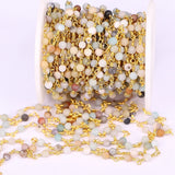 5 Meters Amazonite Round Beads Jewelry Chain