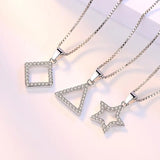 925 Silver Pendant Necklace with Zircon
