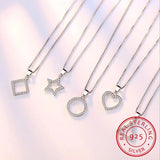 925 Silver Pendant Necklace with Zircon