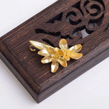 5 PCS 17x25mm Metal Brass Flowers Pendant Charms DIY Jewelry Making