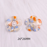 5 PCS 26mm Acrylic Flowers DIY Jewelry Accessories