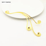 5 PCS 41*125mm White Metal Filigree Big Flower Charms Base Setting
